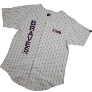 Vintage 1992 Atlanta Braves Button-Up Jersey Shirt XL Salem Sportswear EUC